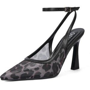 👑Close Toe Ankle Strap Women Heel Pointed Toe Stiletto Pumps Wedding Shoes